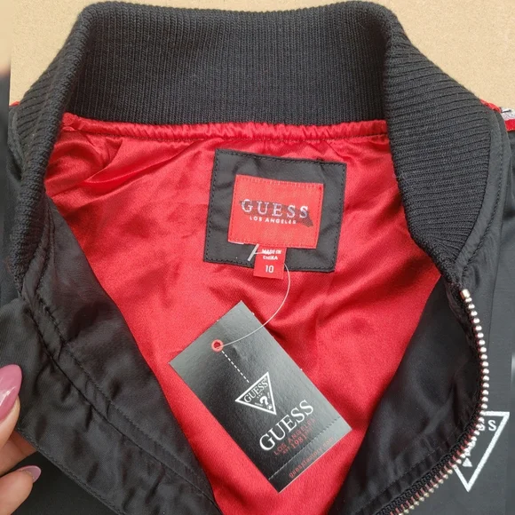 NEW GUESS Zoe Logo Bomber GIRLS Jackets
